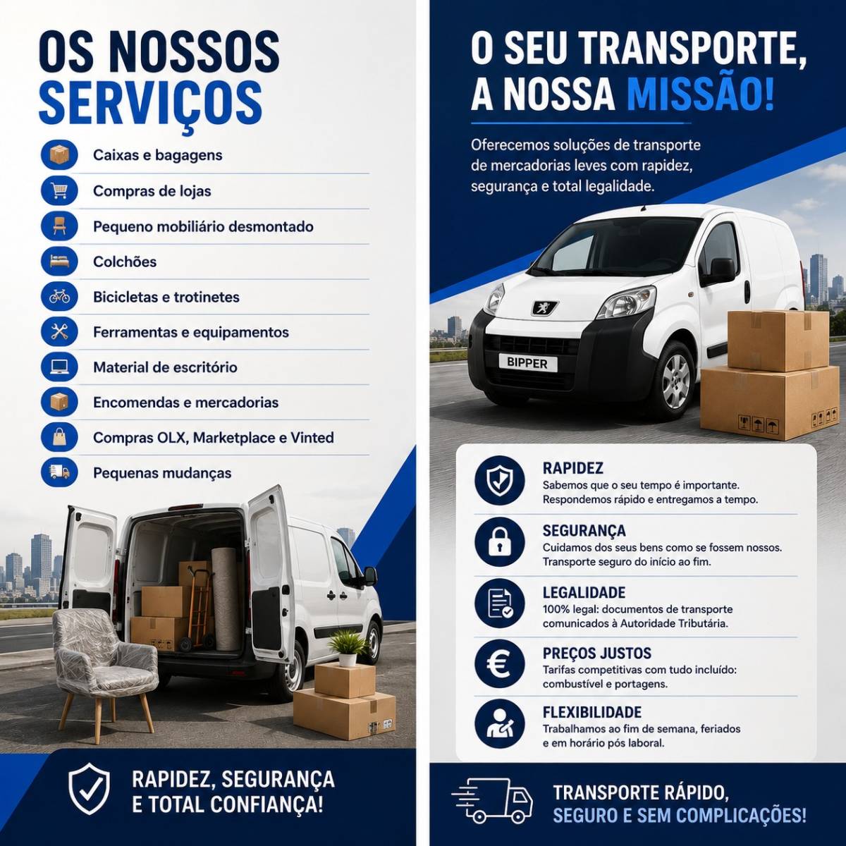 Transporte_Zona_Centro - Tondela - Livraisons et coursiers