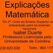 Isabel Duarte - Coimbra - Explicações de Matemática do 2º Ciclo