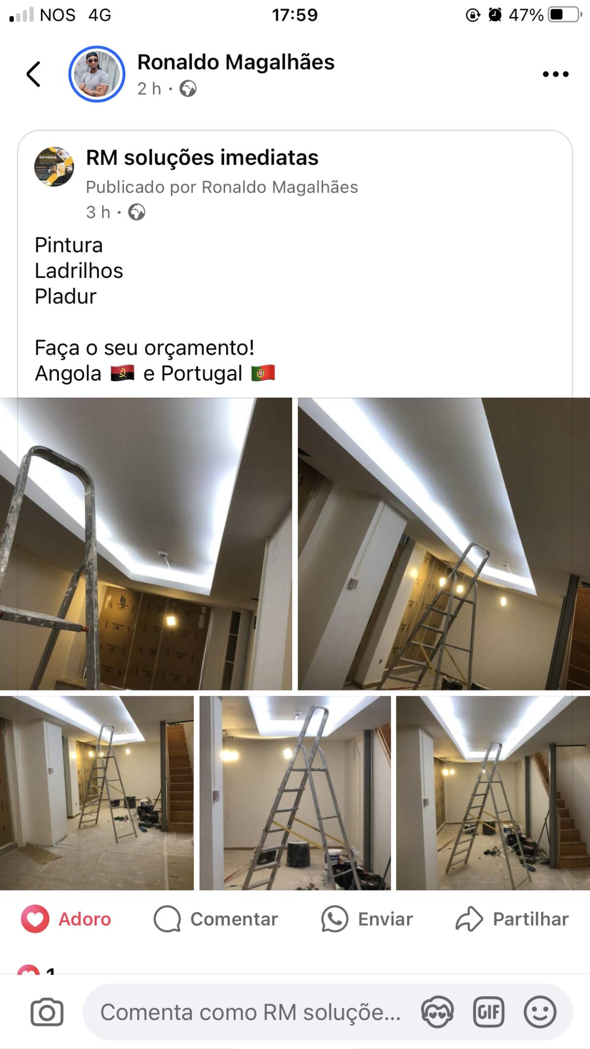 RM global - Valongo - Calafetagem