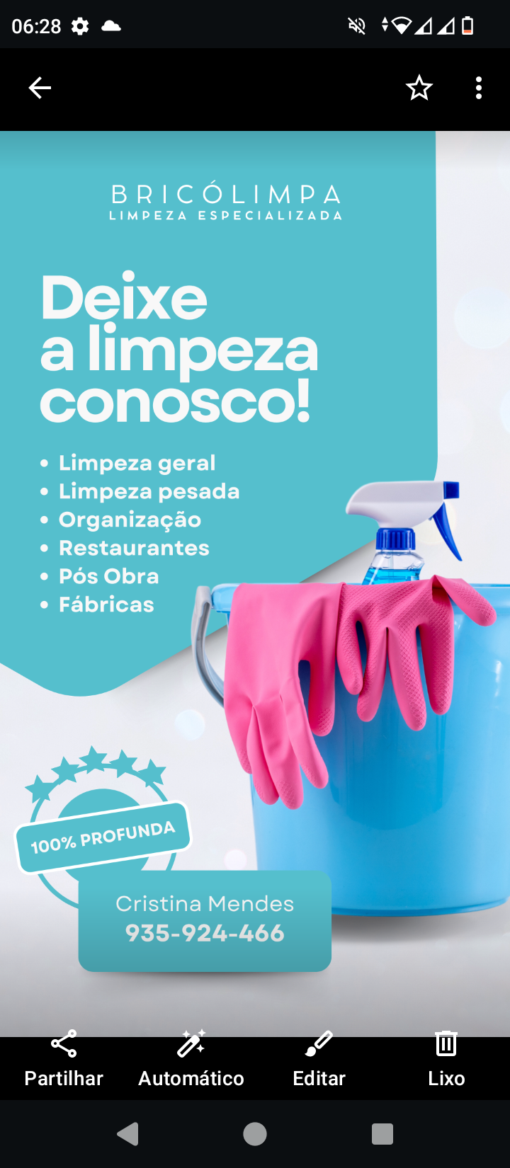 Cláudia Cristina - Lousada - Limpieza de oficinas (recurrente)