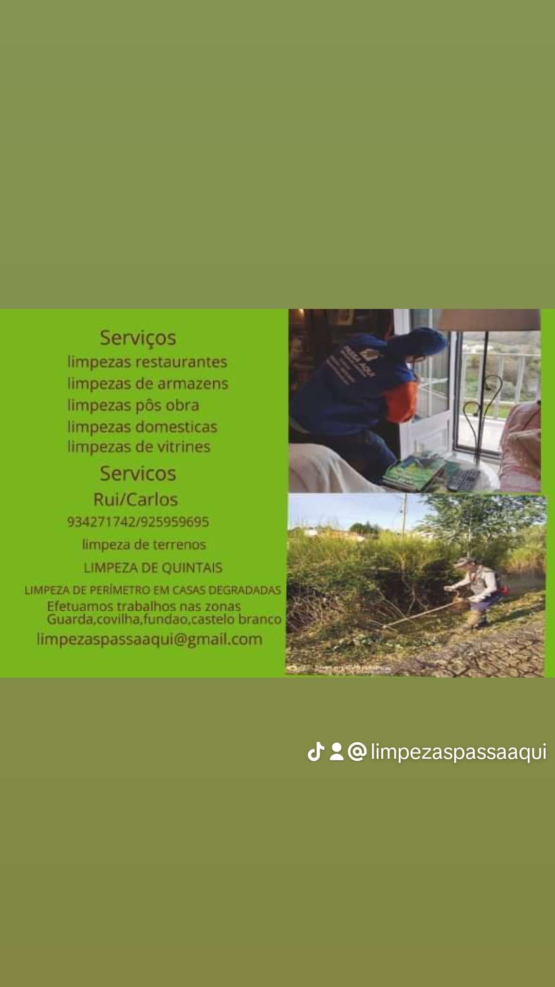 Serviços de limpezas Passa Aqui - Fundão - Property Cleanup