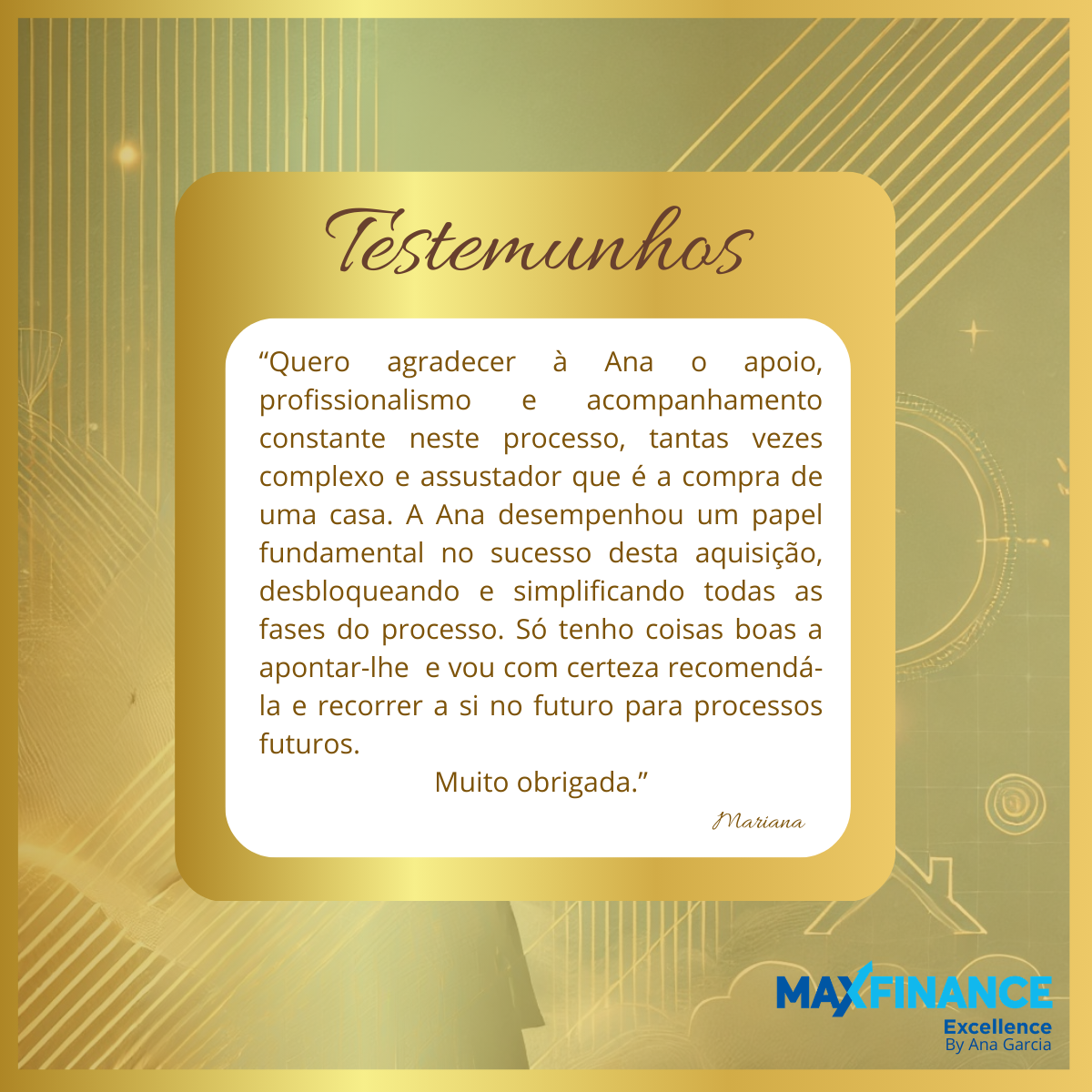 Ana Garcia - Maxfinance Excellence - Loures - Housing Credit