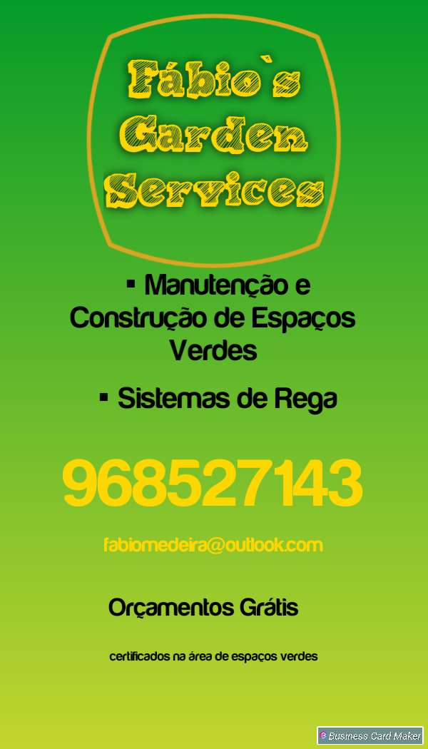 Fábio Miguel Martins Medeira - Albufeira - Multi Service Lawn Care