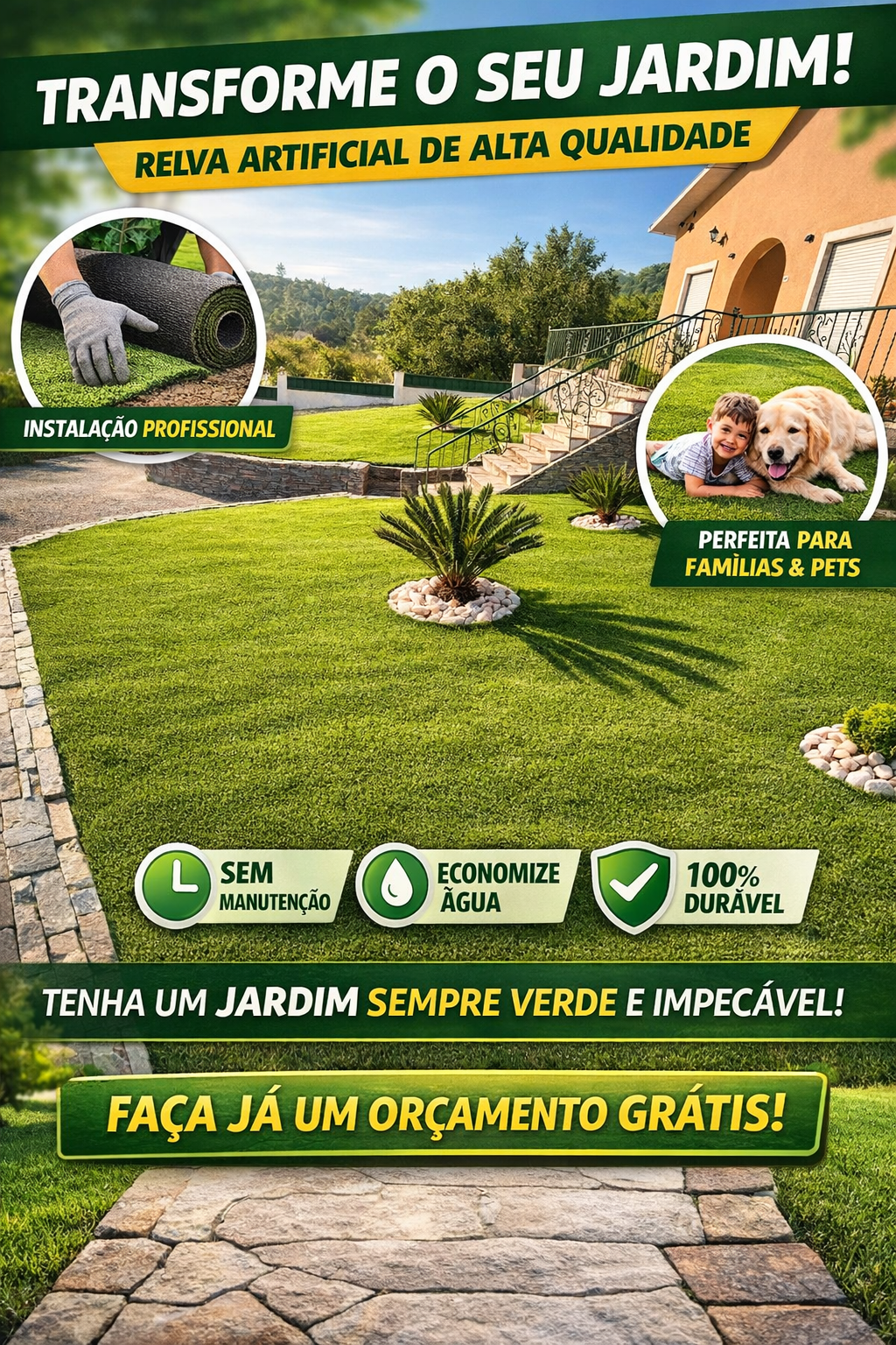 Jardim_Real - Loures - Instalación de césped artificial