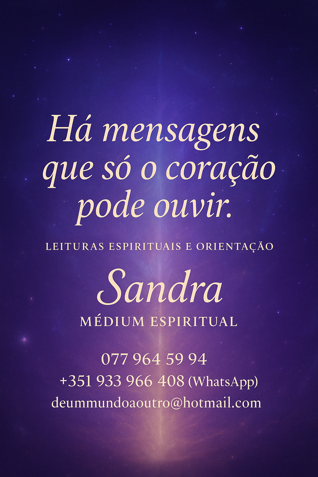 Médium Sandra Jesus - Braga - Tarologue