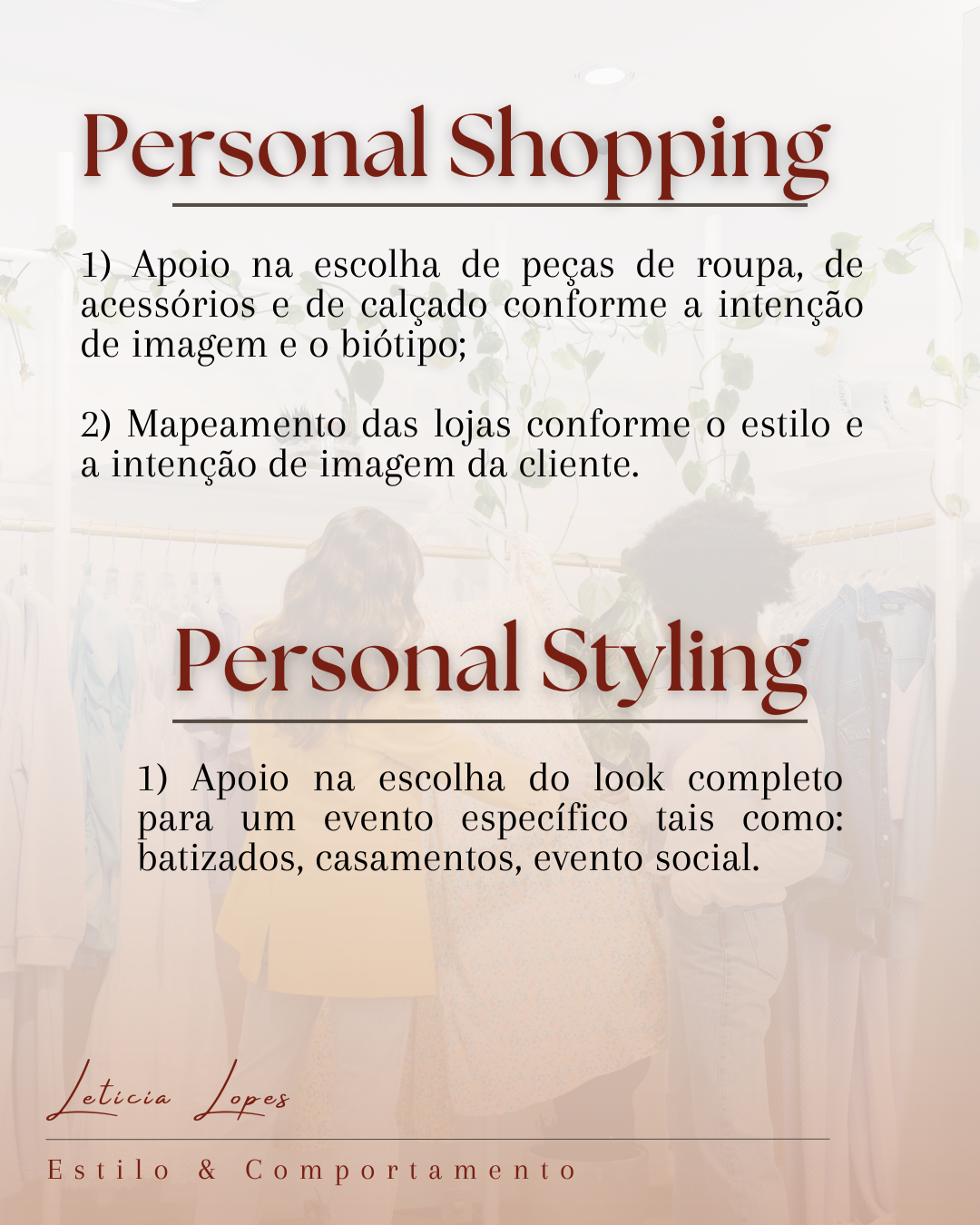 Letícia Lopes | Consultora de Imagem e Estilo - Sintra - Personalisierte Einkäufe