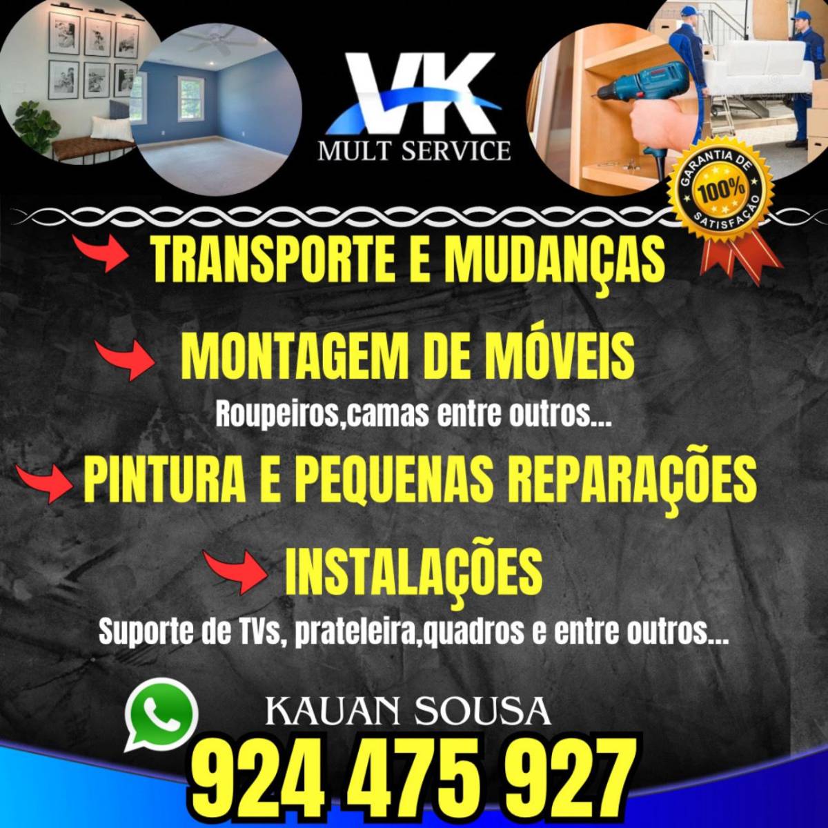 VK Mult Service - Amadora - Suspensão de Quadros e Instalação de Arte