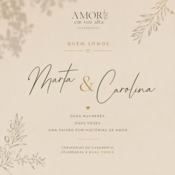 Amor em Voz Alta - Cascais - Oficiante de bodas