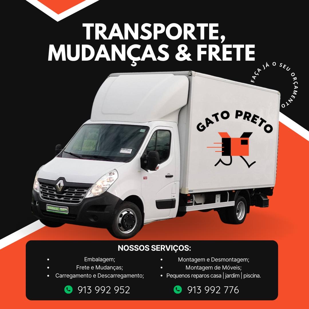 Gato Preto - Transportes, Mudanças e Pequenos Reparos Domésticos - Póvoa de Varzim - Transporte de Móveis