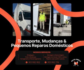 Gato Preto - Transportes, Mudanças e Pequenos Reparos Domésticos - Póvoa de Varzim - Desentupimentos