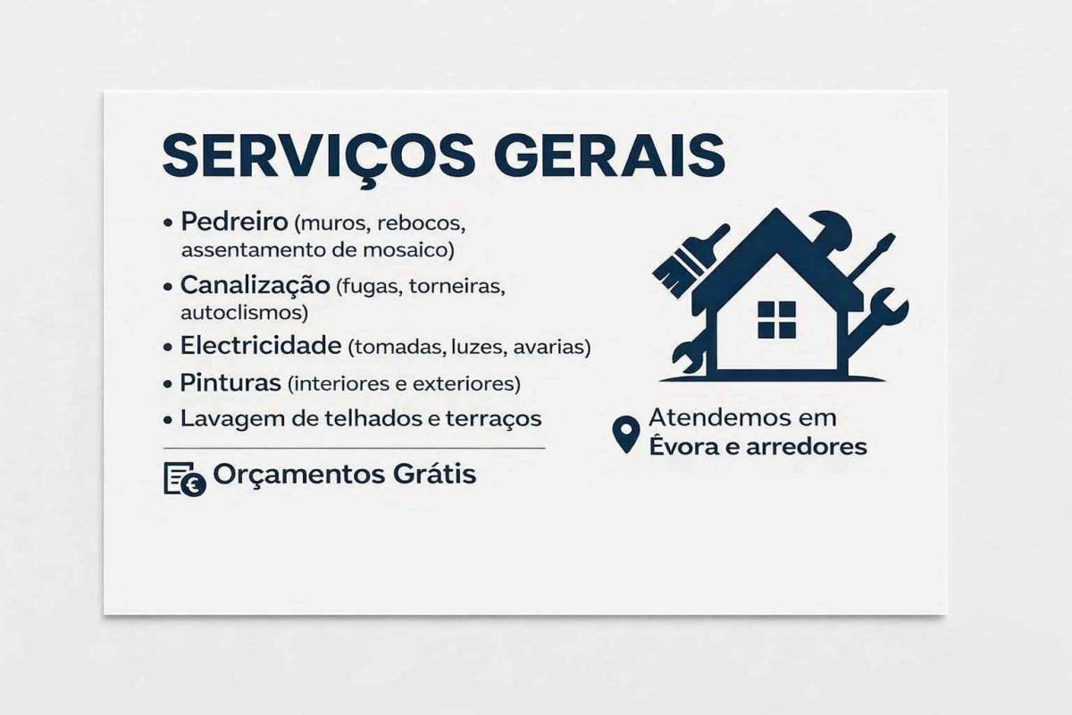 Afonso - Évora - Reparação ou Manutenção de Canalização Exterior