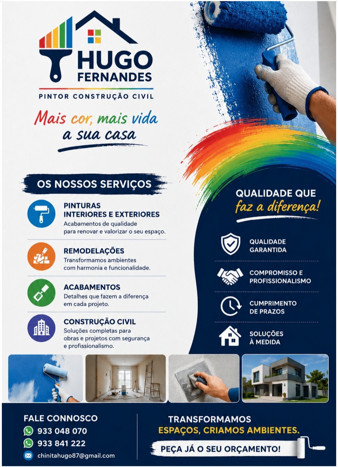 Hugo Fernandes -pintura de construção civil - Mafra - Dachbau oder -austausch