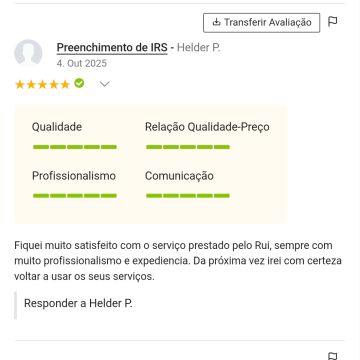 Rui Martins - Setúbal - Preenchimento de IRS