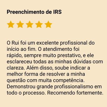 Rui Martins - Setúbal - Déclaration d'impôt sur le revenu