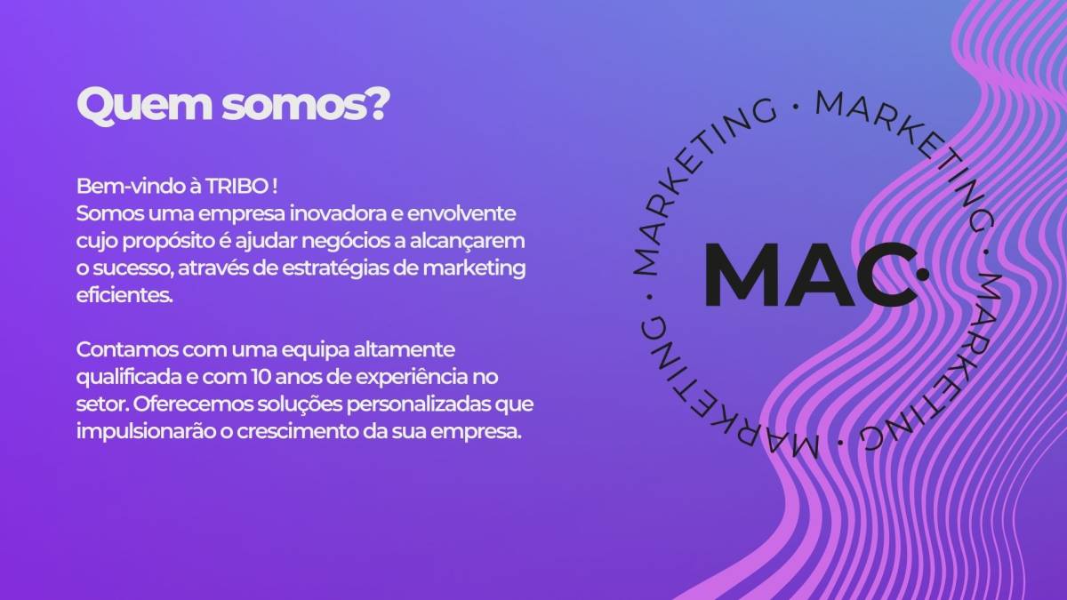 MAC Marketing Digital - Seixal - Presentation Services