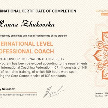 Hanna Zhukovska - Porto - Coaching de Bem-estar