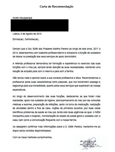 Edith Pereira - Lisboa - Aide à domicile et maisons de retraite