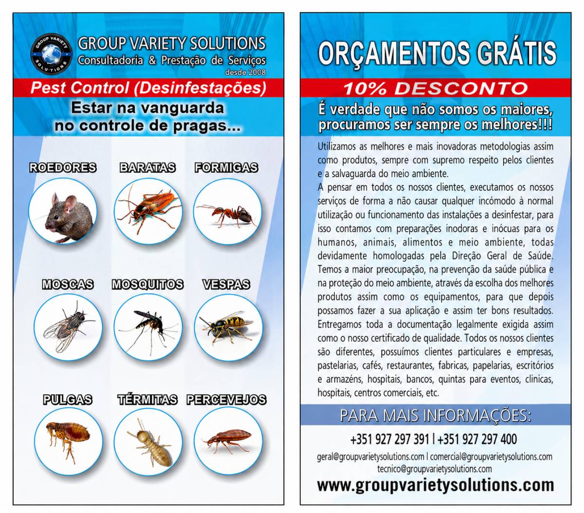 Group Variety Solutions Consultadoria & Prestação Serviços - Amadora - Schädlingsbekämpfung