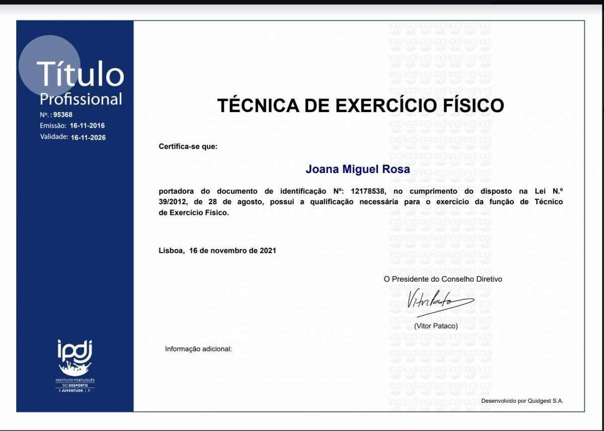 Joana - Loures - Personal Training