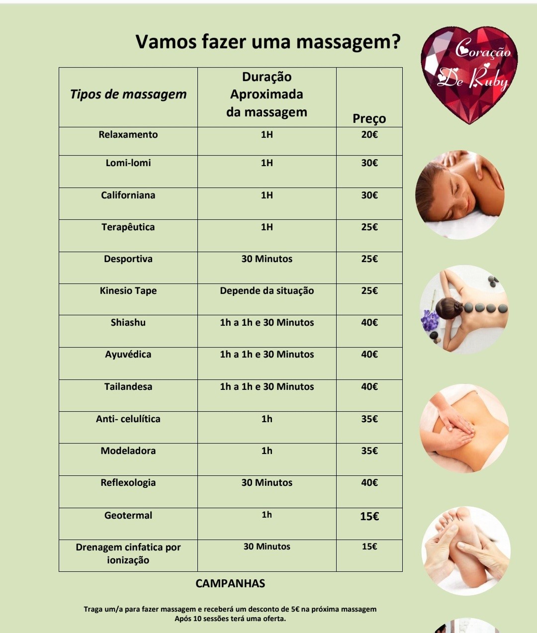 Coração de Ruby - Vila Nova de Famalicão - Massagem para Grávidas