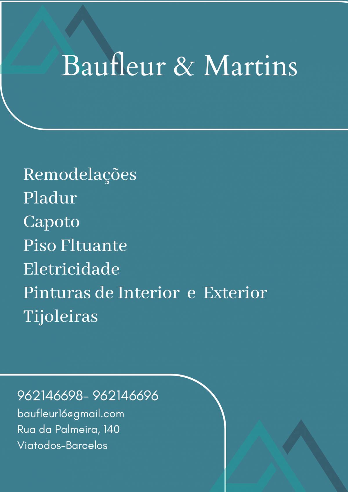 Baufleur & Martins - Remodelações - Barcelos - Instalação de Pavimento em Pedra ou Ladrilho