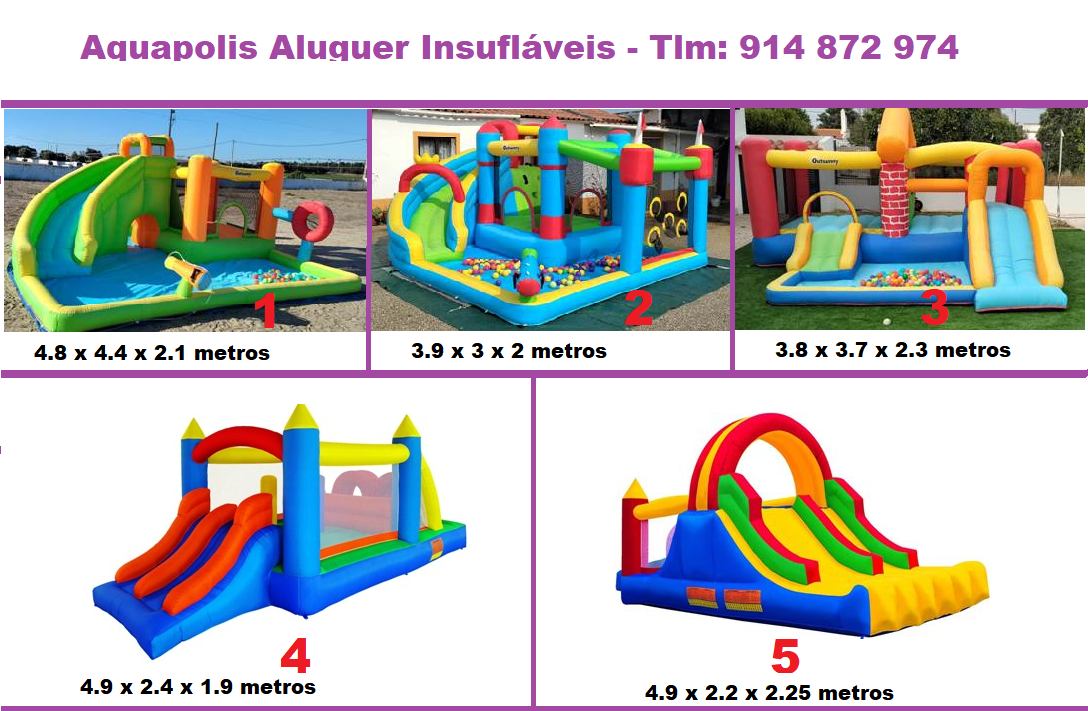 Aquapolis Aluguer Insufláveis - Montijo - Inflatable Slide Rental