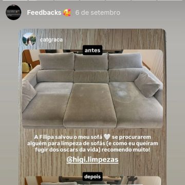 Higi higienização de estofos - Odivelas - Limpeza a Fundo