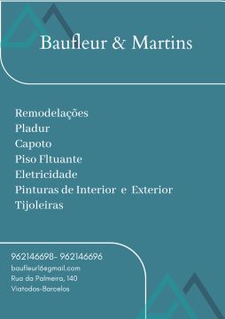 Baufleur & Martins - Remodelações - Barcelos - Instalação de Pavimento em Pedra ou Ladrilho