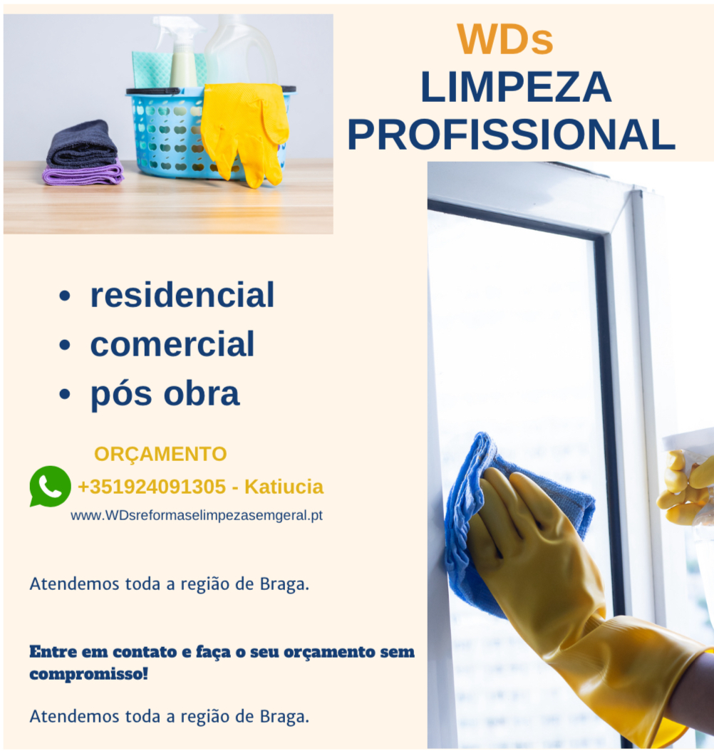 WDs serviços de Limpeza em geral - Braga - Instalación de suelos de baldosas o piedras