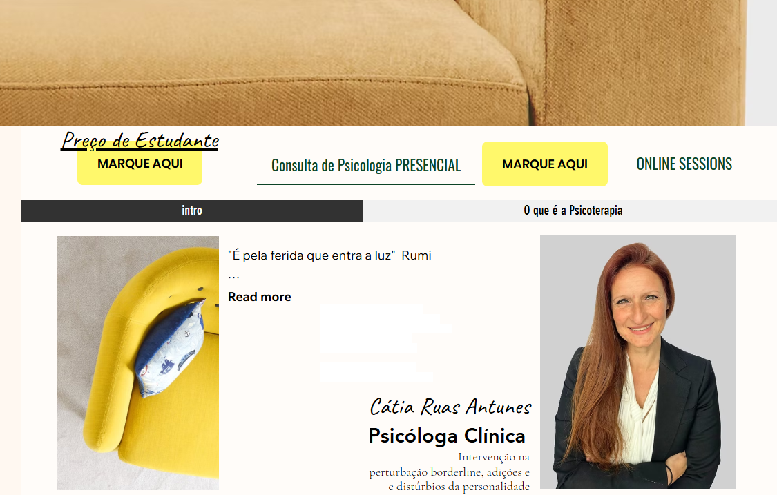 Cátia Ruas Antunes I Psicóloga Clínica I Clinical Psychologist - Covilhã - Aconselhamento para Depressão