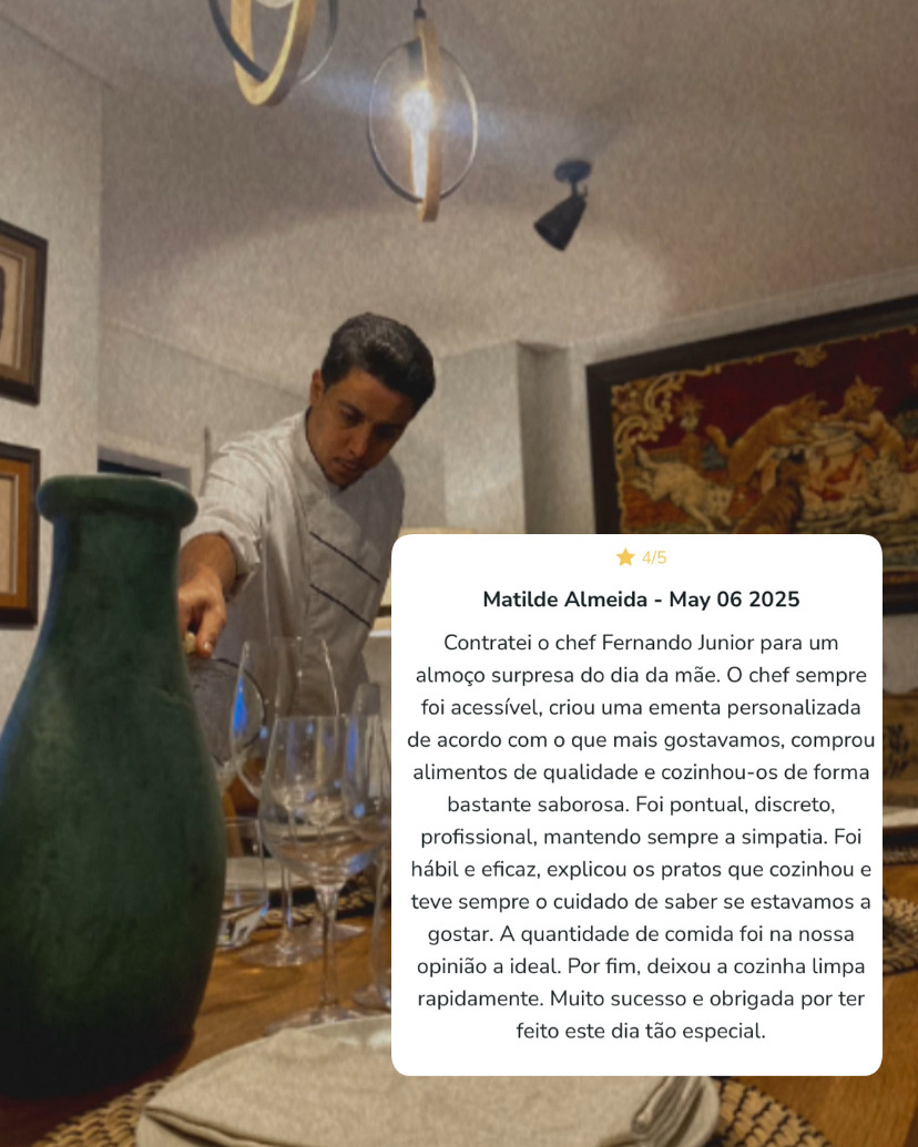 Chef Fernando junior - Vila Nova de Gaia - Corporate Dinner Catering