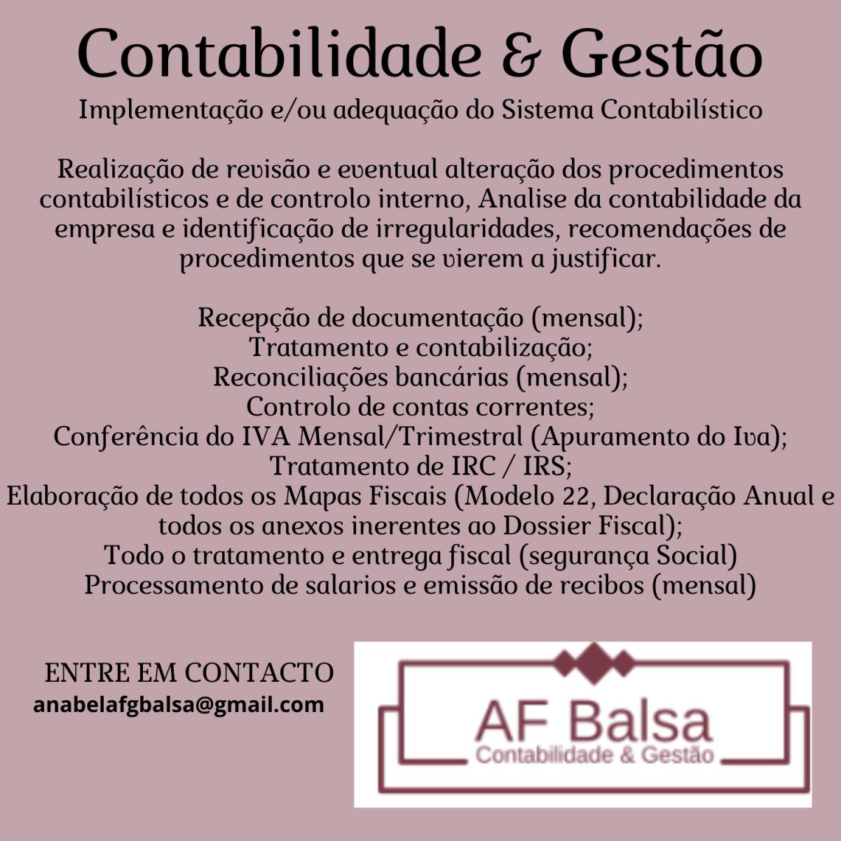 AF Balsa - Contabilidade & Gestão - Lisboa - Strategy and Operations Consulting