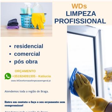 WDs serviços de Limpeza em geral - Braga - Instalación de suelos de baldosas o piedras