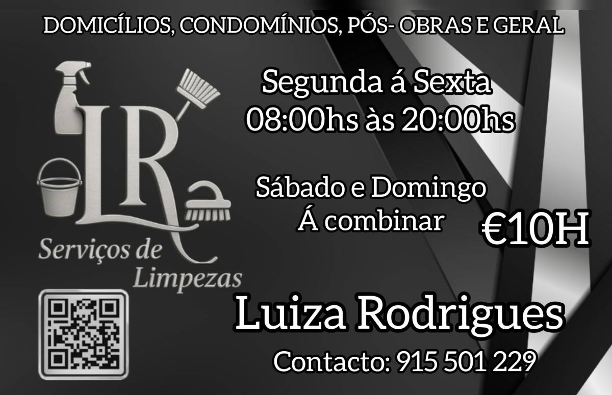 Luiza Rodrigues - Sintra - Limpeza de Espaço Comercial