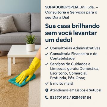 SONHADOREPOPEIA - CONSULTORIA E SERVIÇOS UNIPESSOAL LDA - Seixal - Limpeza a Fundo