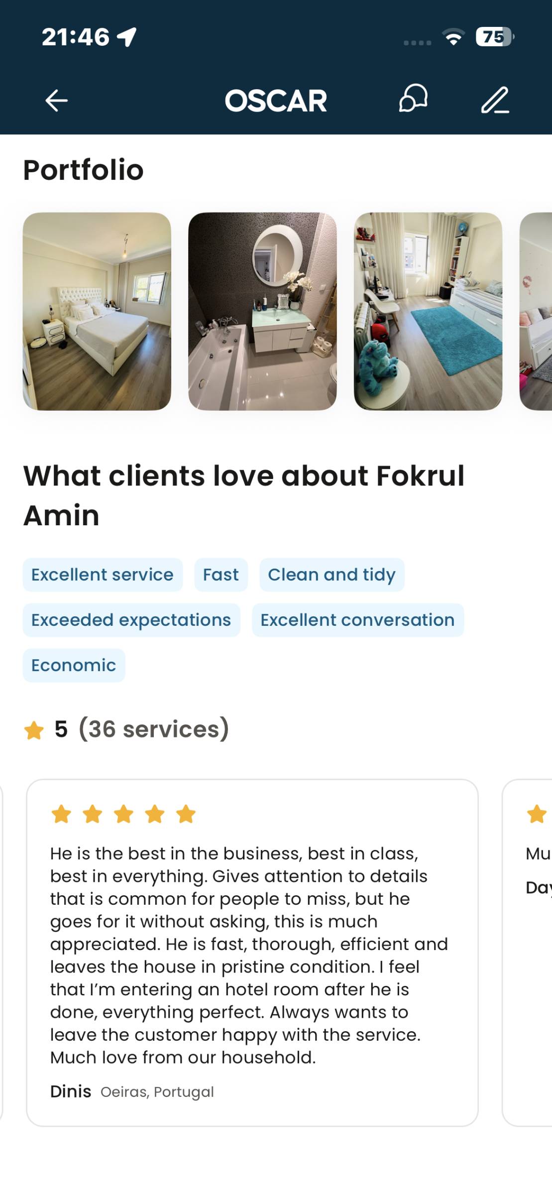 MD FOKRUL AMIN - Sintra - Limpeza de Espaço Comercial