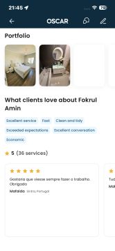 MD FOKRUL AMIN - Sintra - Serviço Doméstico