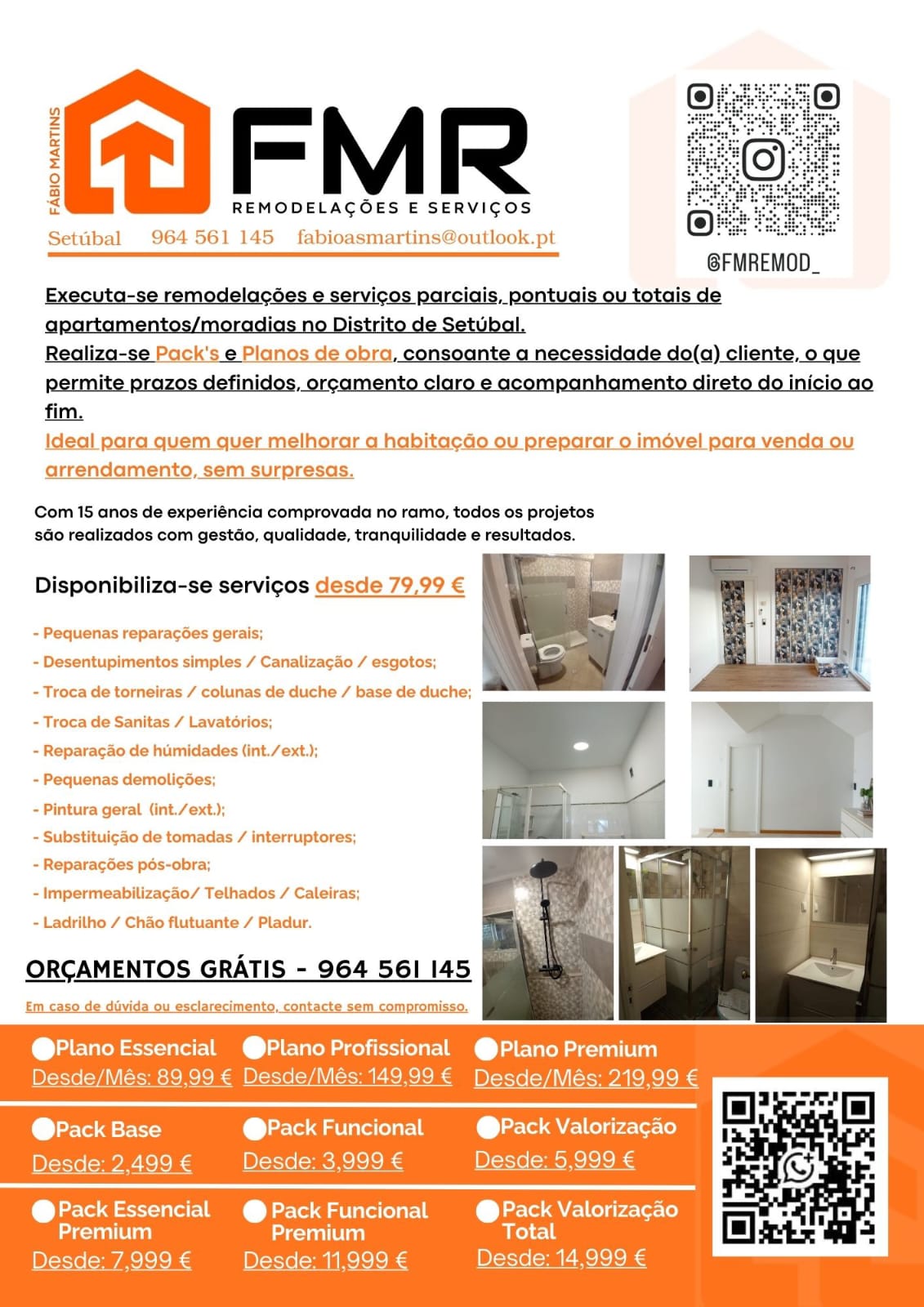 Fábio Martins - Remodelações e Serviços - Setúbal - Instalação de Pavimento em Pedra ou Ladrilho