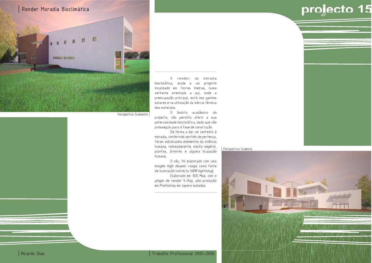 Ricardo Dias, Arq.to. / Perito Avaliador - Torres Vedras - Autocad e Modelação 3D