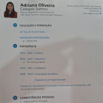 Adriana Santos - Vila Franca de Xira - Organização da Casa