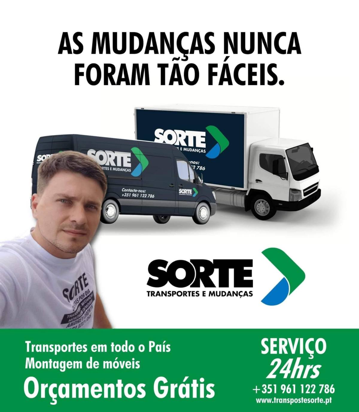 Transporte e Mudanças -=Sorte=- - Lisboa - Mudança de Móveis e de Estruturas Pesadas