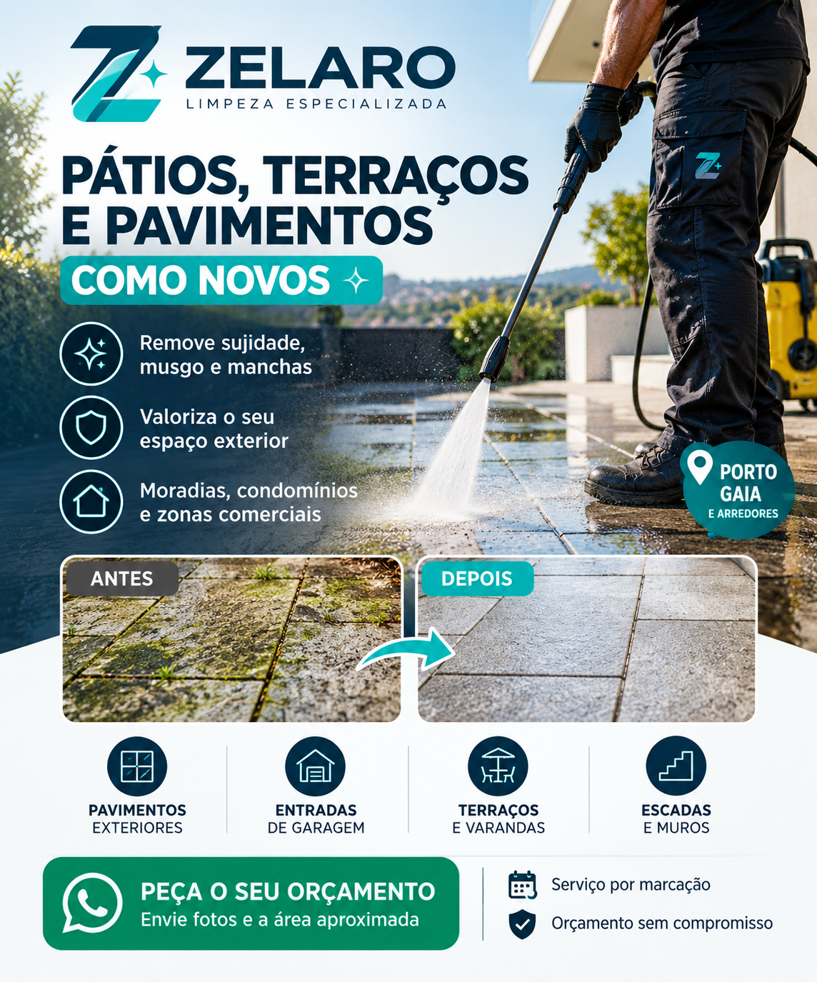 ZELARO - Limpeza Especializada - Vila Nova de Gaia - Reinigung von Jalousien