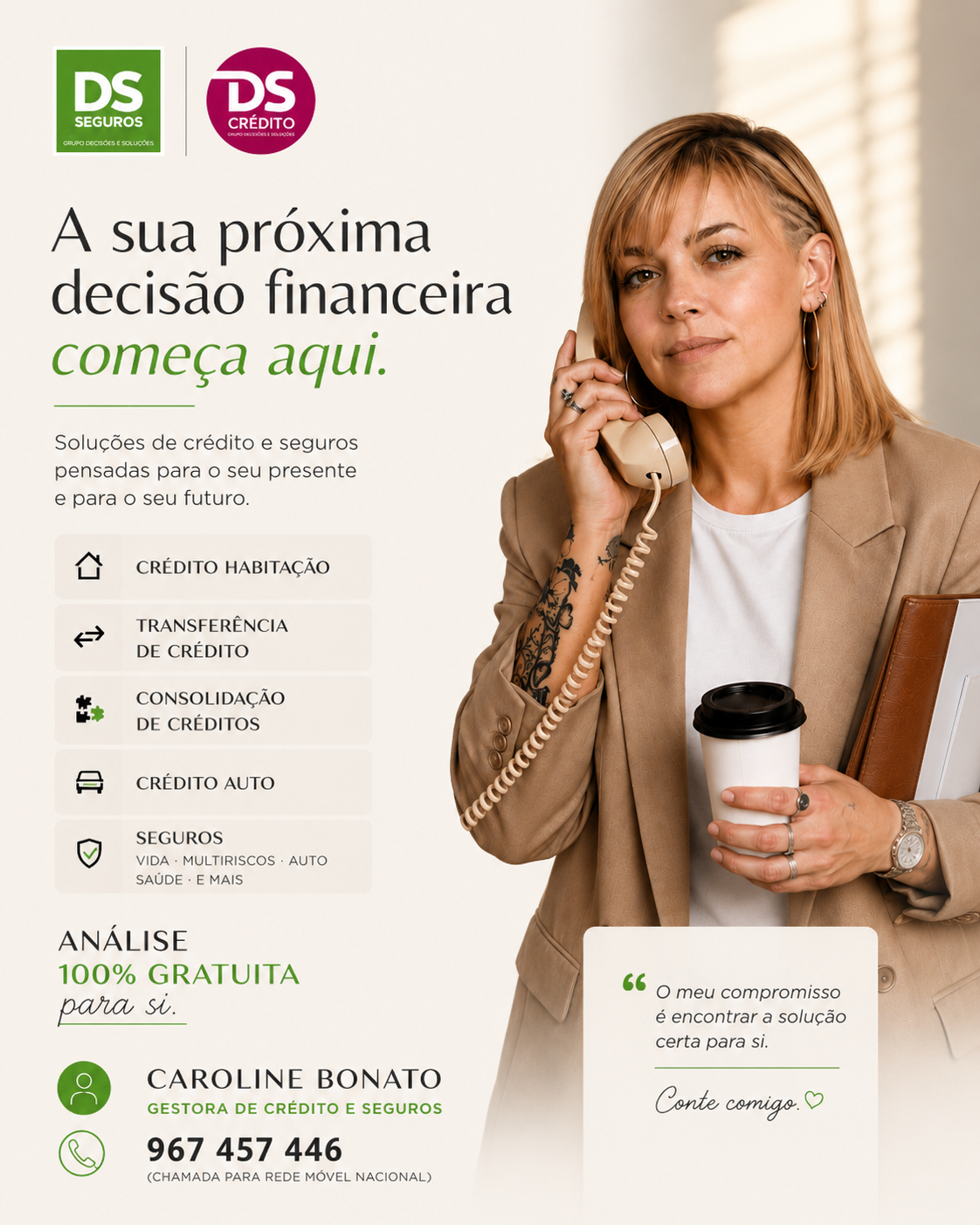 Caroline Bonato - Créditos e Seguros - Benavente - Segurança