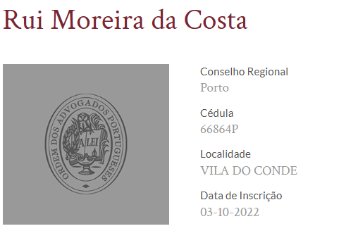 Rui Moreira da Costa - Vila do Conde - Abogados especialistas en impuestos