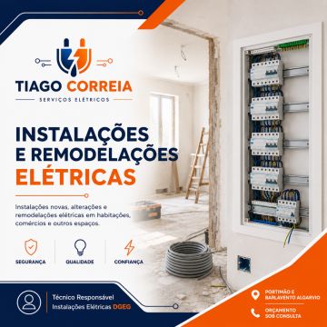 Tiago Correia - Seviços Eletricos - Portimão - Montagem de Candeeiros