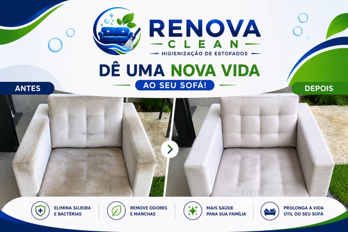 RENOVA CLEAN | Higienização de Estofados - Caldas da Rainha - Limpeza de Sofá