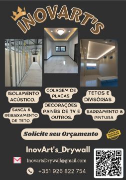 InovArt's Drywall - Sesimbra - Reparação e Texturização de Paredes de Pladur