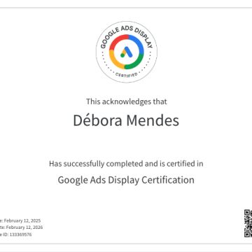 Débora Mendes - Head of Performance - Guimarães - Web Design