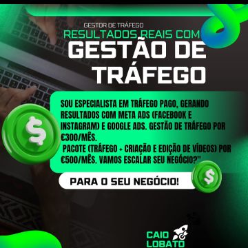 Caio Lobato - Gestor de tráfego - Lisboa - Marketing