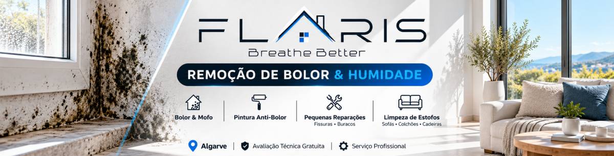FLARIS - Controlo de Humidade | Pintura | Impermeabilização | Limpeza de Estofos - Algarve - Faro - Limpeza a Fundo